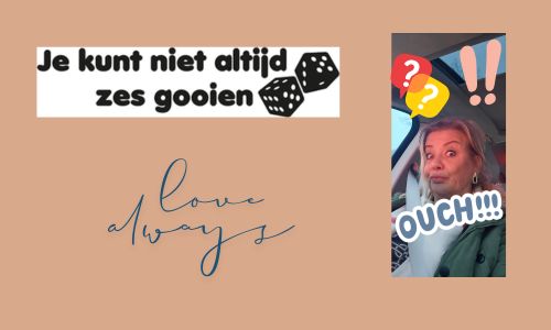 Positief blijven als het even niet lukt?